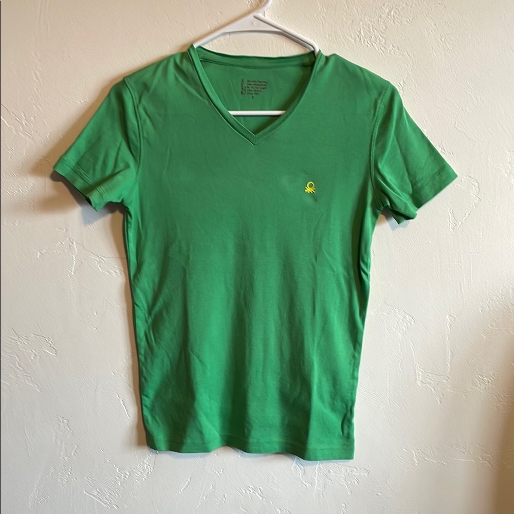 United Colors of Benetton Green Cotton Tee